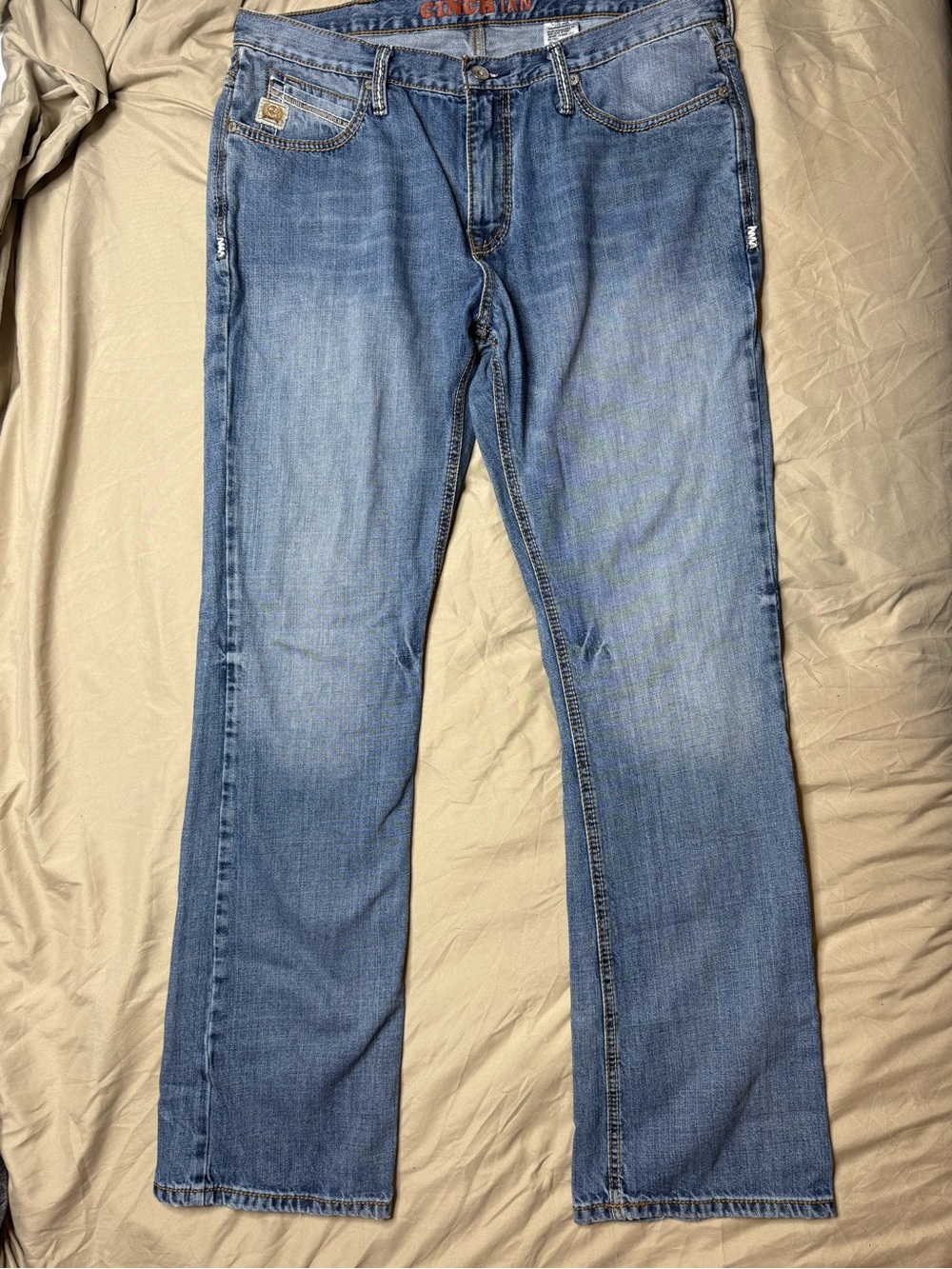 Cinch Ian Men's Light Blue Straight-Leg Jeans 36x34